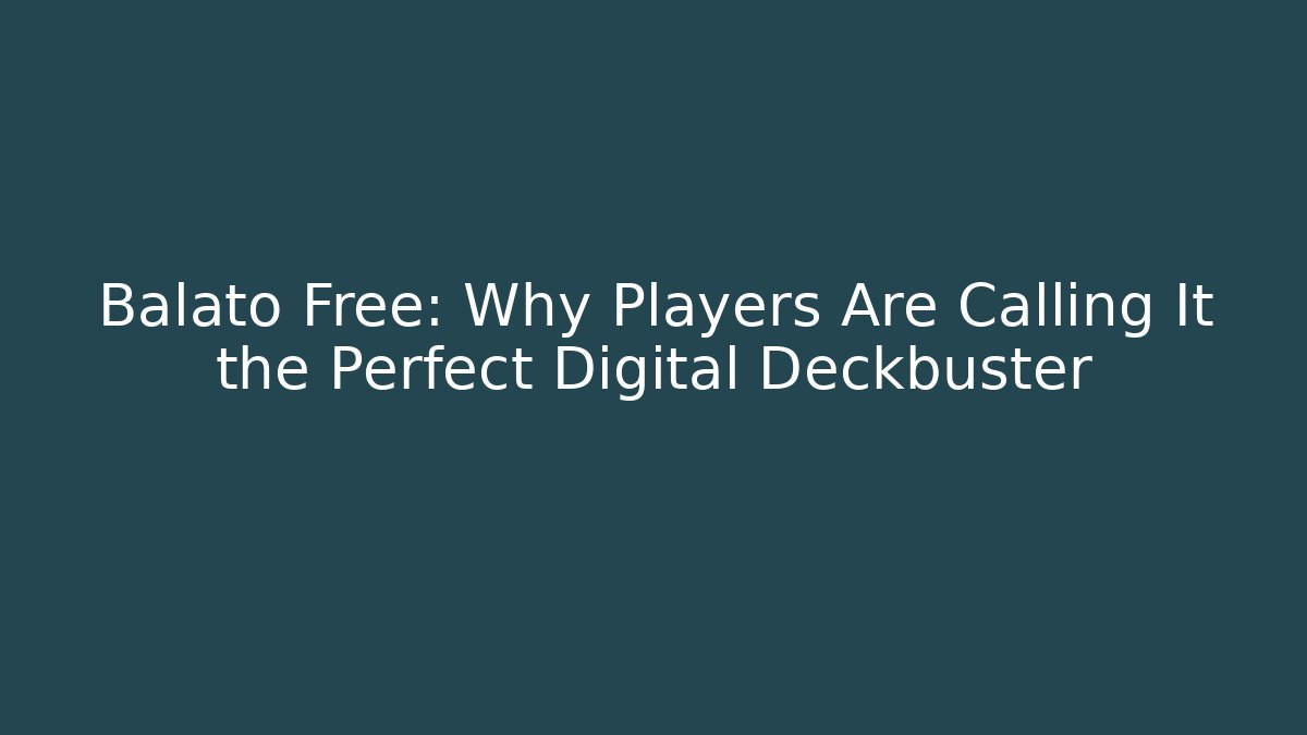 Balato Free: Why Players Are Calling It the Perfect Digital Deckbuster