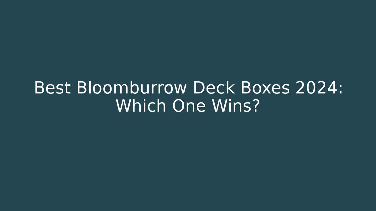 Best Bloomburrow Deck Boxes 2024: Which One Wins?
