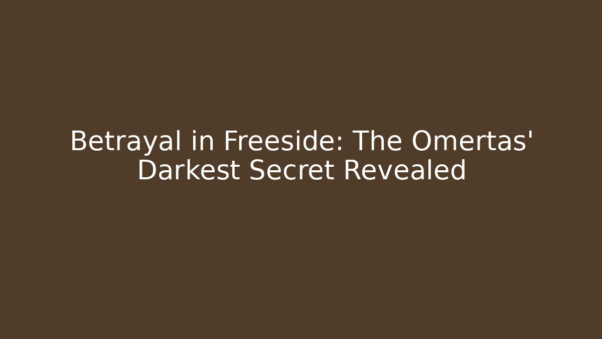 Betrayal in Freeside: The Omertas' Darkest Secret Revealed