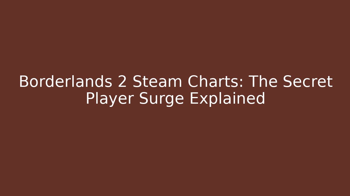 Borderlands 2 Steam Charts: The Secret Player Surge Explained