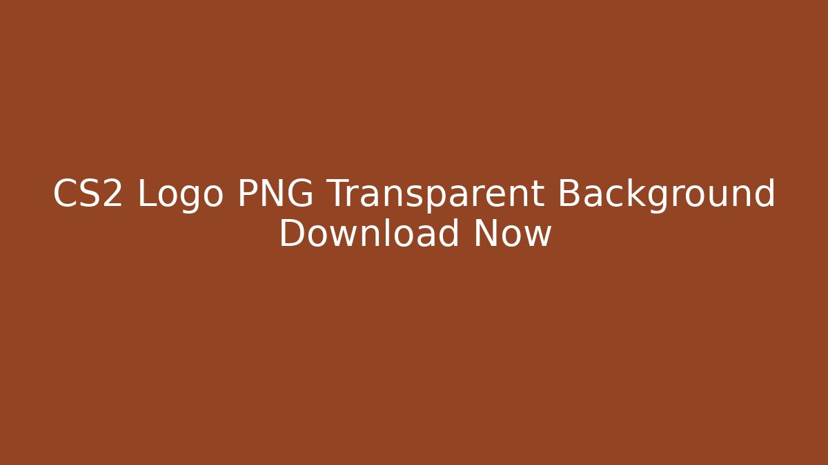 CS2 Logo PNG Transparent Background Download Now