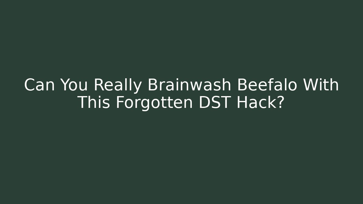 Can You Really Brainwash Beefalo With This Forgotten DST Hack?