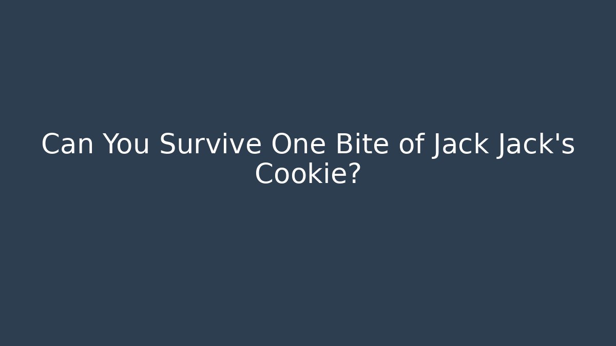 Can You Survive One Bite of Jack Jack's Cookie?