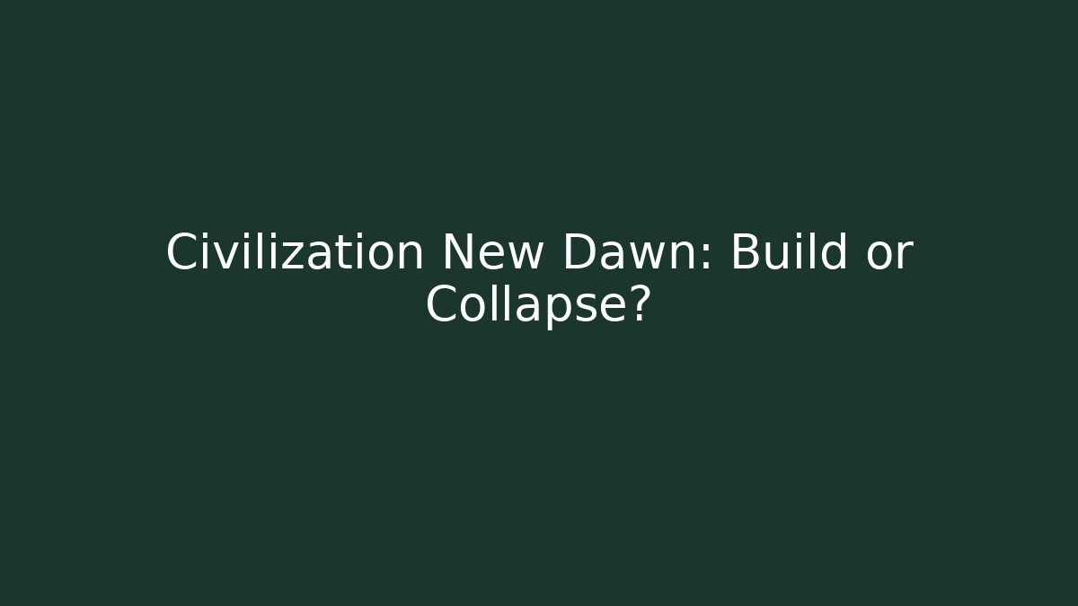 Civilization New Dawn: Build or Collapse?