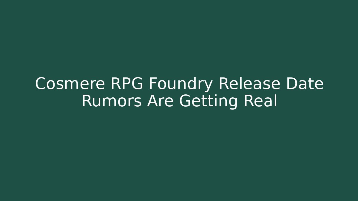 Cosmere RPG Foundry Release Date Rumors Are Getting Real