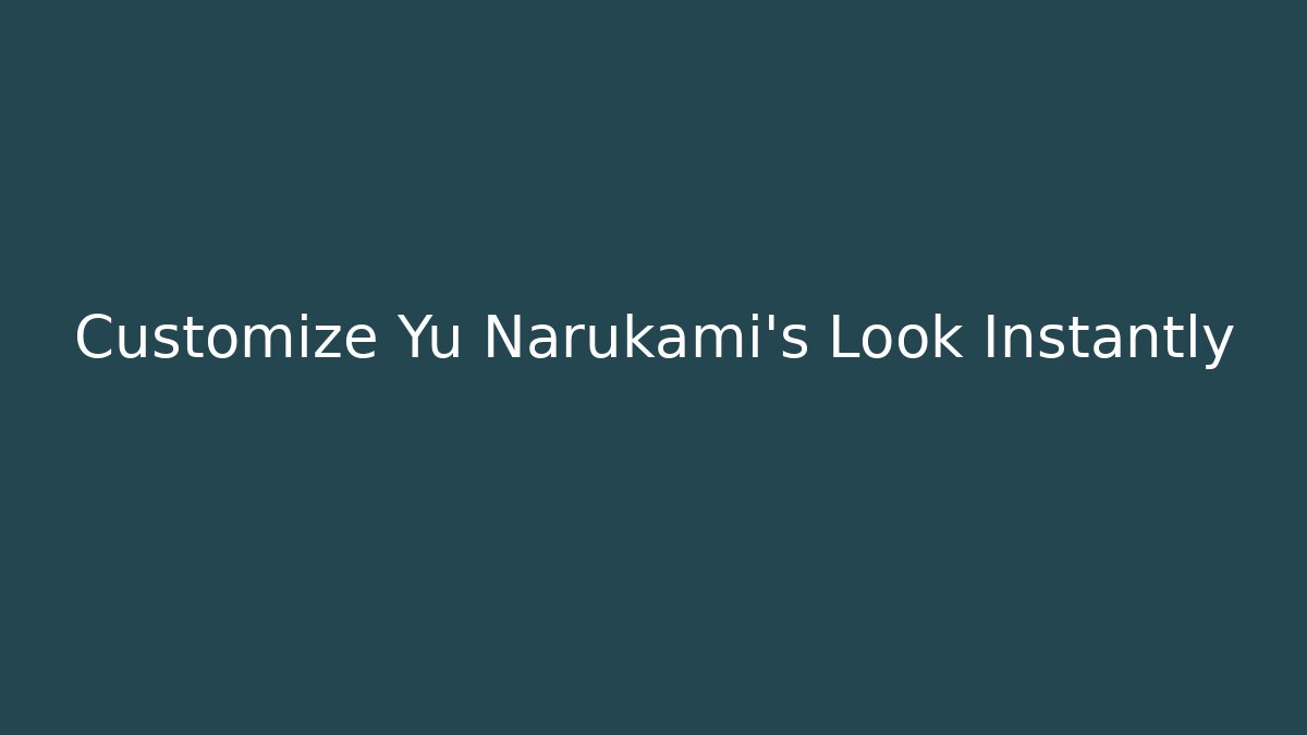 Customize Yu Narukami's Look Instantly