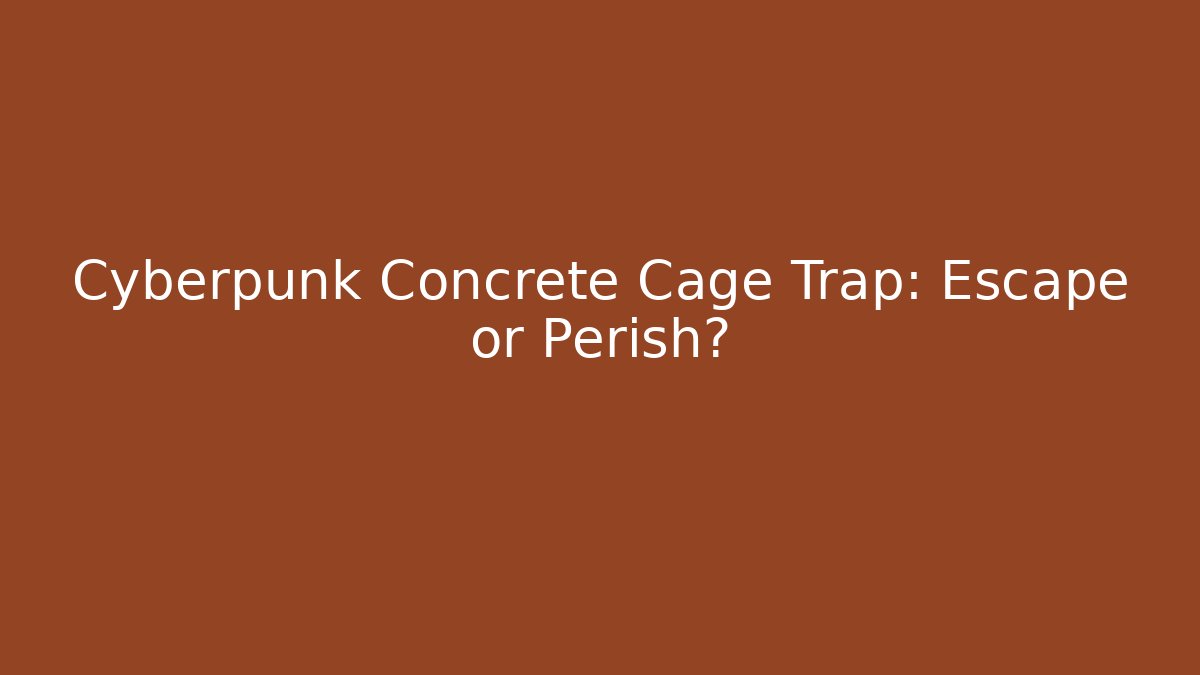 Cyberpunk Concrete Cage Trap: Escape or Perish?
