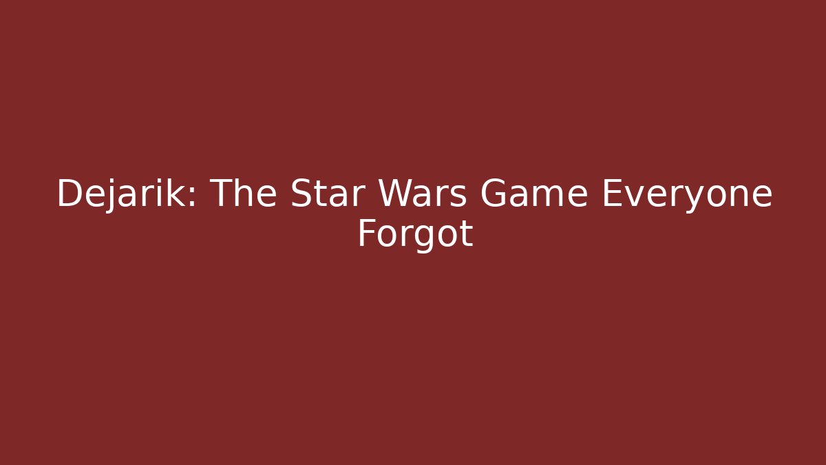 Dejarik: The Star Wars Game Everyone Forgot