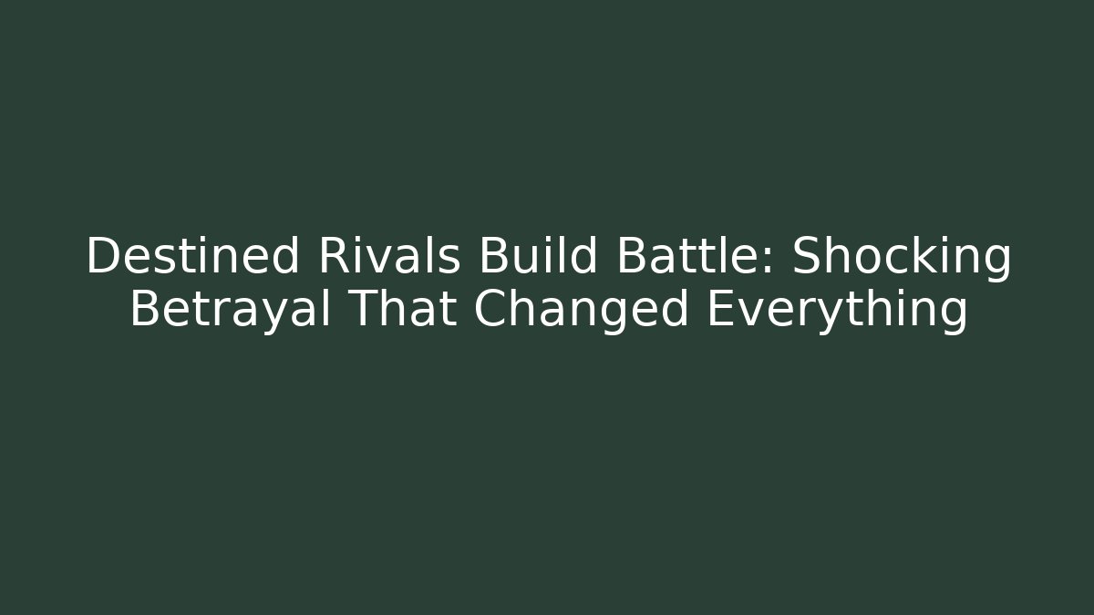 Destined Rivals Build Battle: Shocking Betrayal That Changed Everything