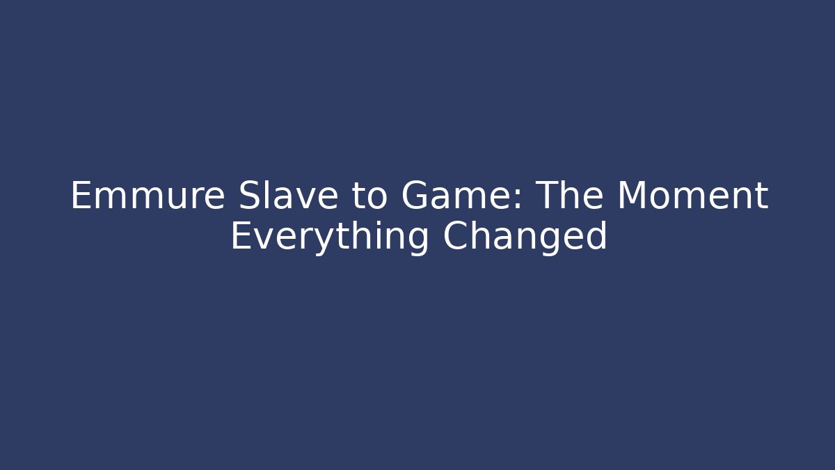 Emmure Slave to Game: The Moment Everything Changed