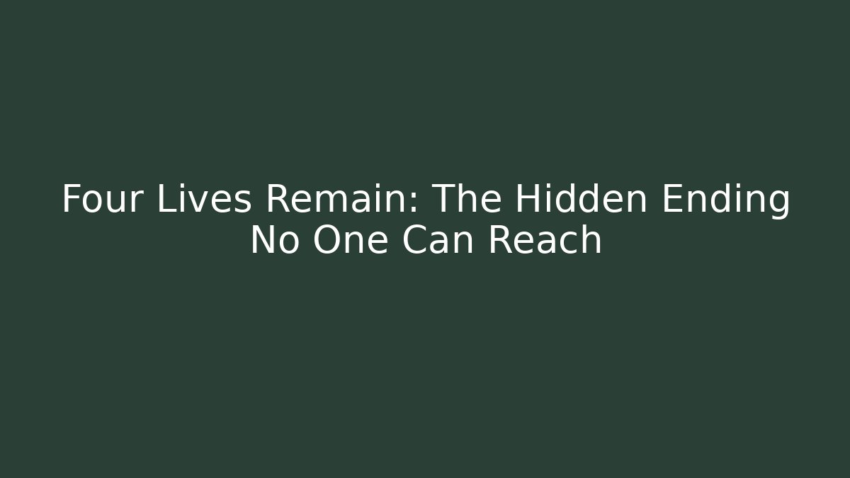 Four Lives Remain: The Hidden Ending No One Can Reach