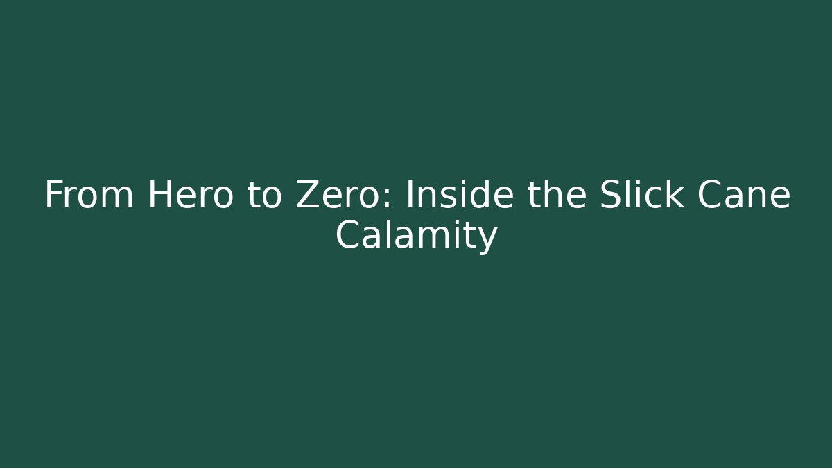 From Hero to Zero: Inside the Slick Cane Calamity