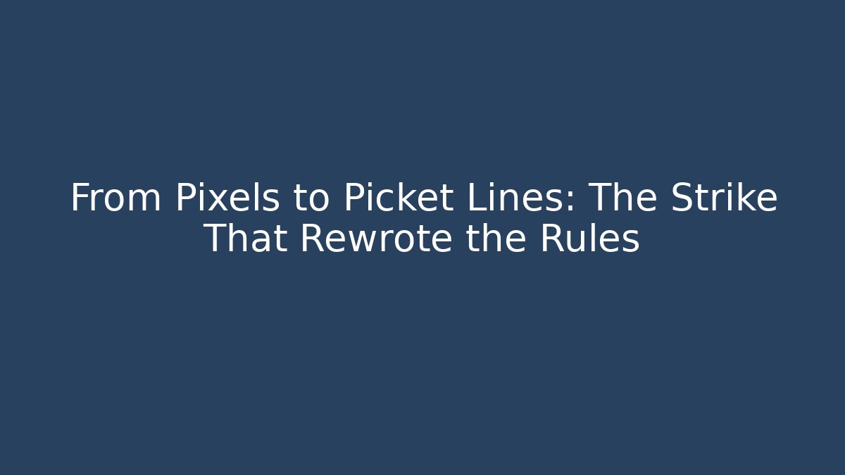 From Pixels to Picket Lines: The Strike That Rewrote the Rules - Boomer Naturals