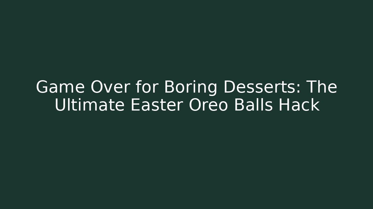 easter oreo balls