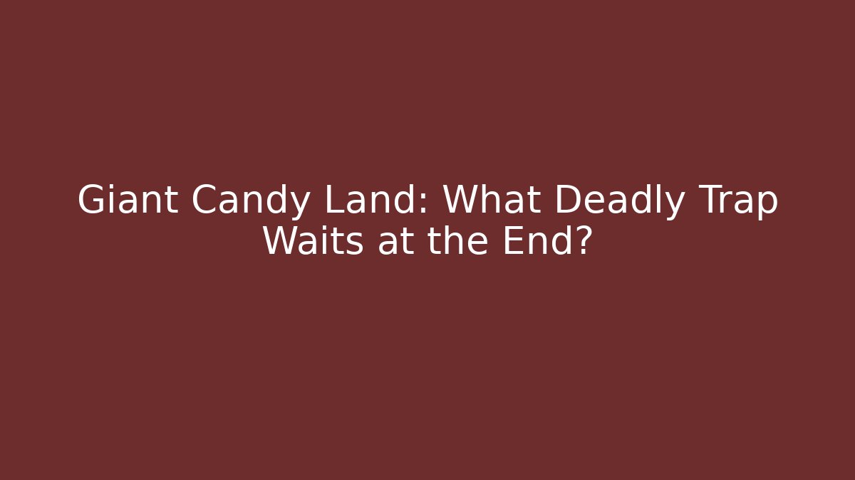 Giant Candy Land: What Deadly Trap Waits at the End?