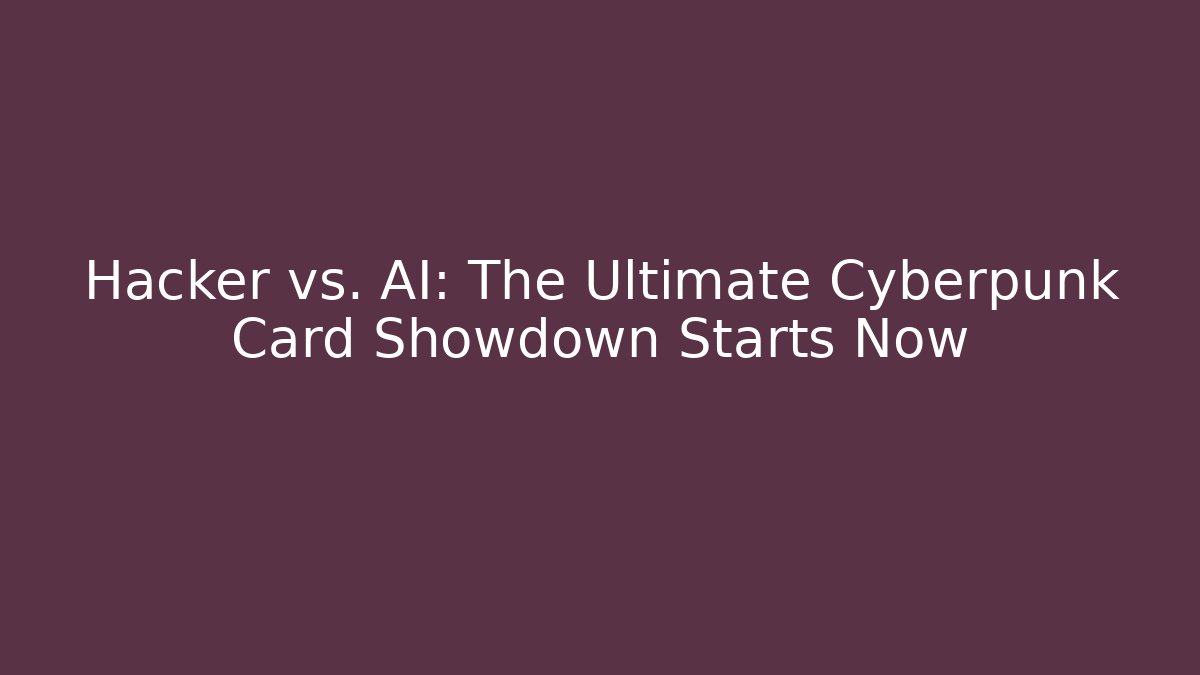 Hacker vs. AI: The Ultimate Cyberpunk Card Showdown Starts Now