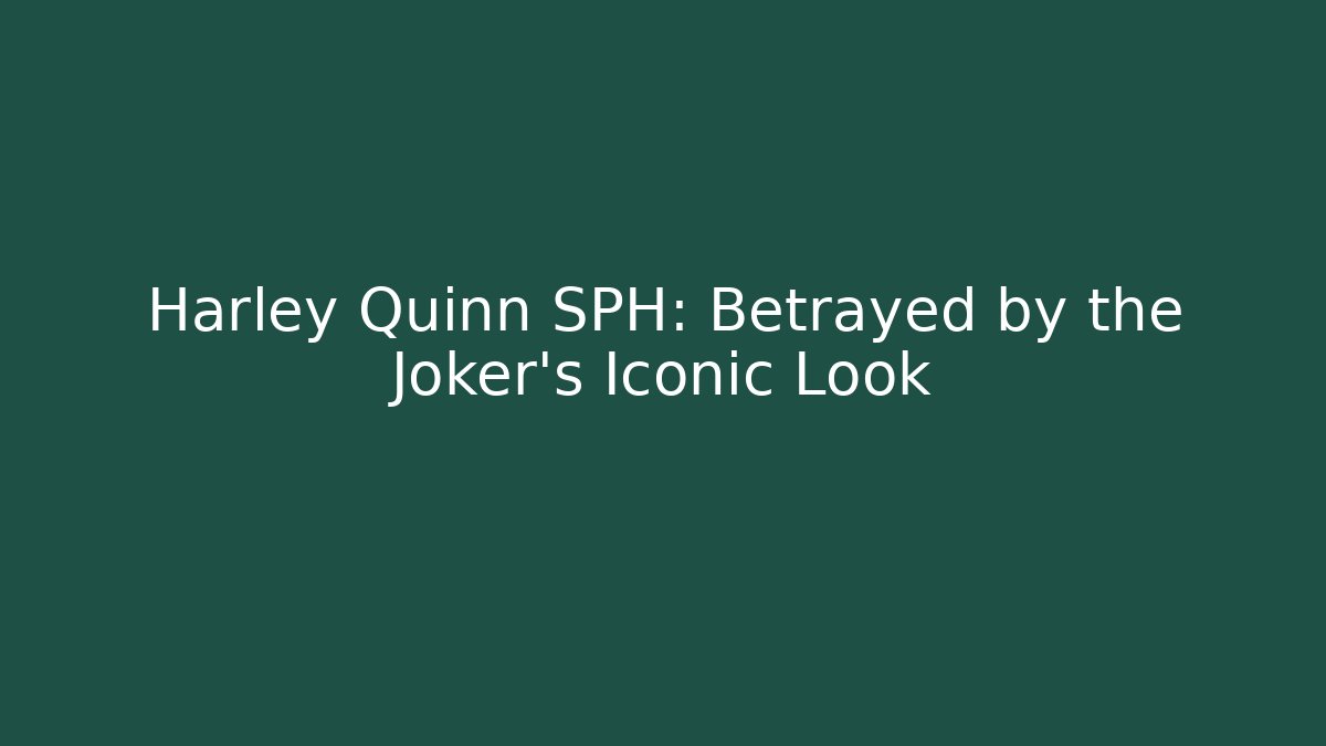Harley Quinn SPH: Betrayed by the Joker's Iconic Look