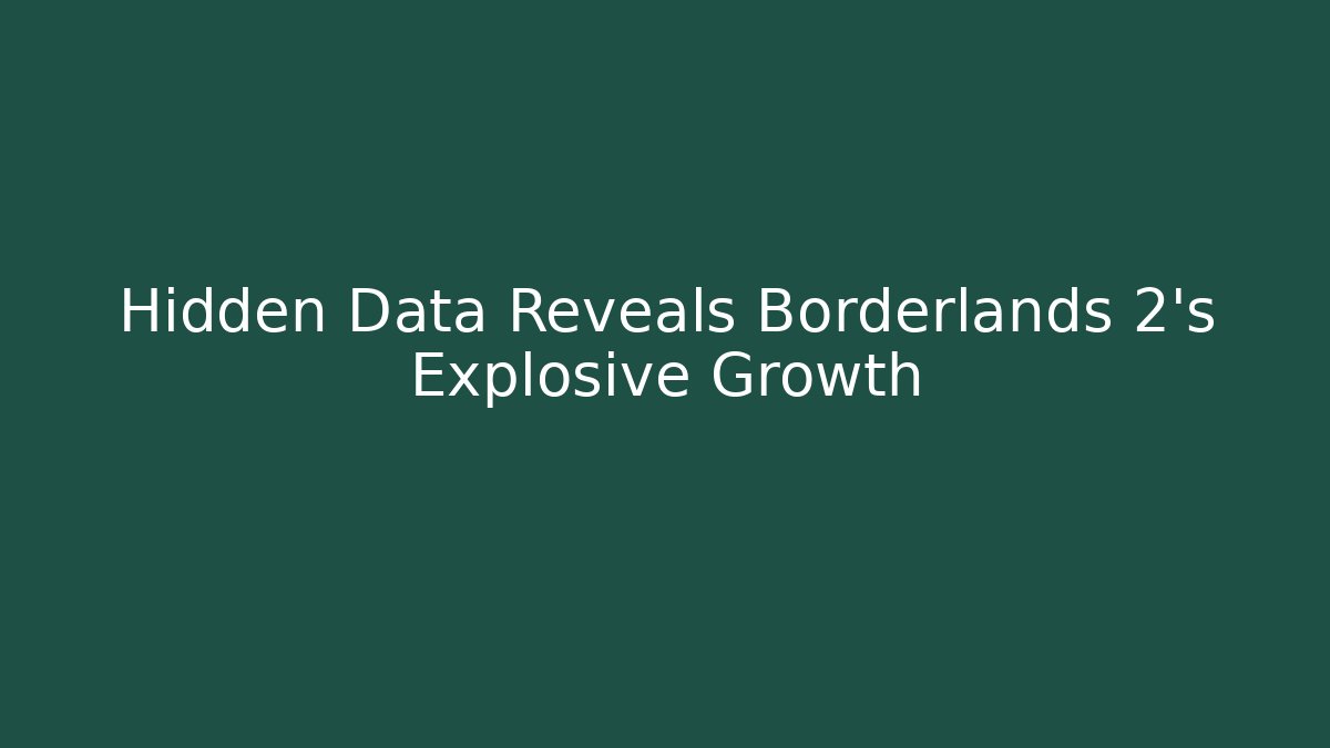 Hidden Data Reveals Borderlands 2's Explosive Growth