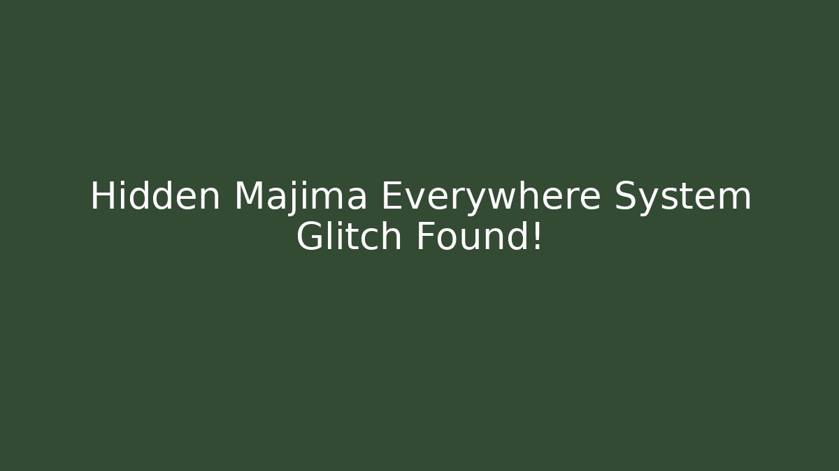 Hidden Majima Everywhere System Glitch Found!