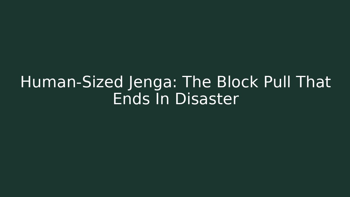 Human-Sized Jenga: The Block Pull That Ends In Disaster - Boomer Naturals