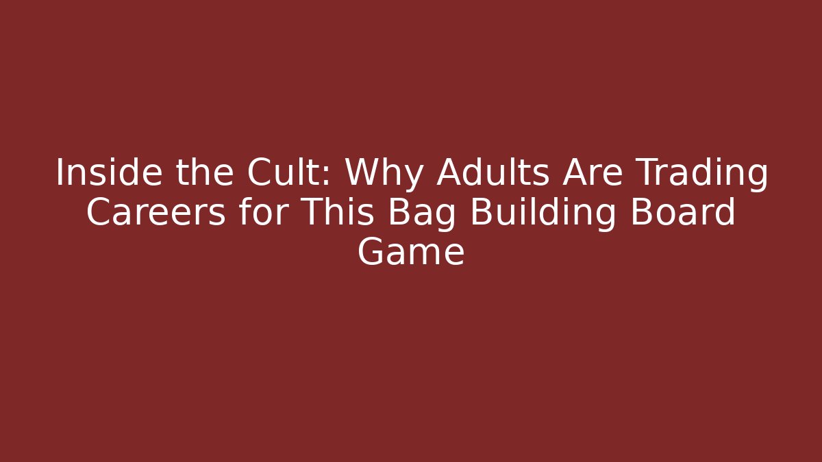 Inside the Cult: Why Adults Are Trading Careers for This Bag Building Board Game