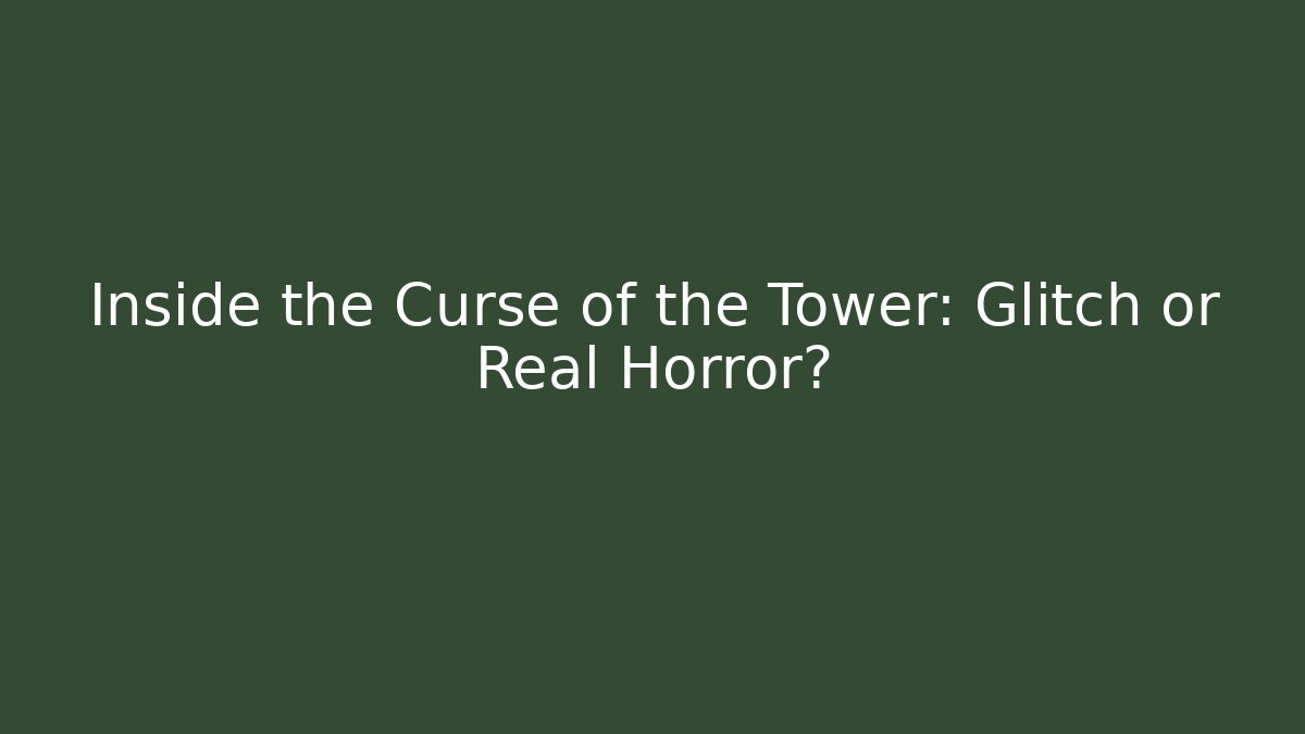 Inside the Curse of the Tower: Glitch or Real Horror?