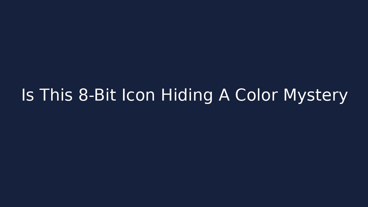 Is This 8-Bit Icon Hiding A Color Mystery