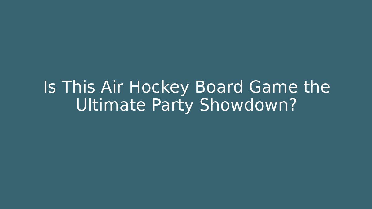 Is This Air Hockey Board Game the Ultimate Party Showdown?