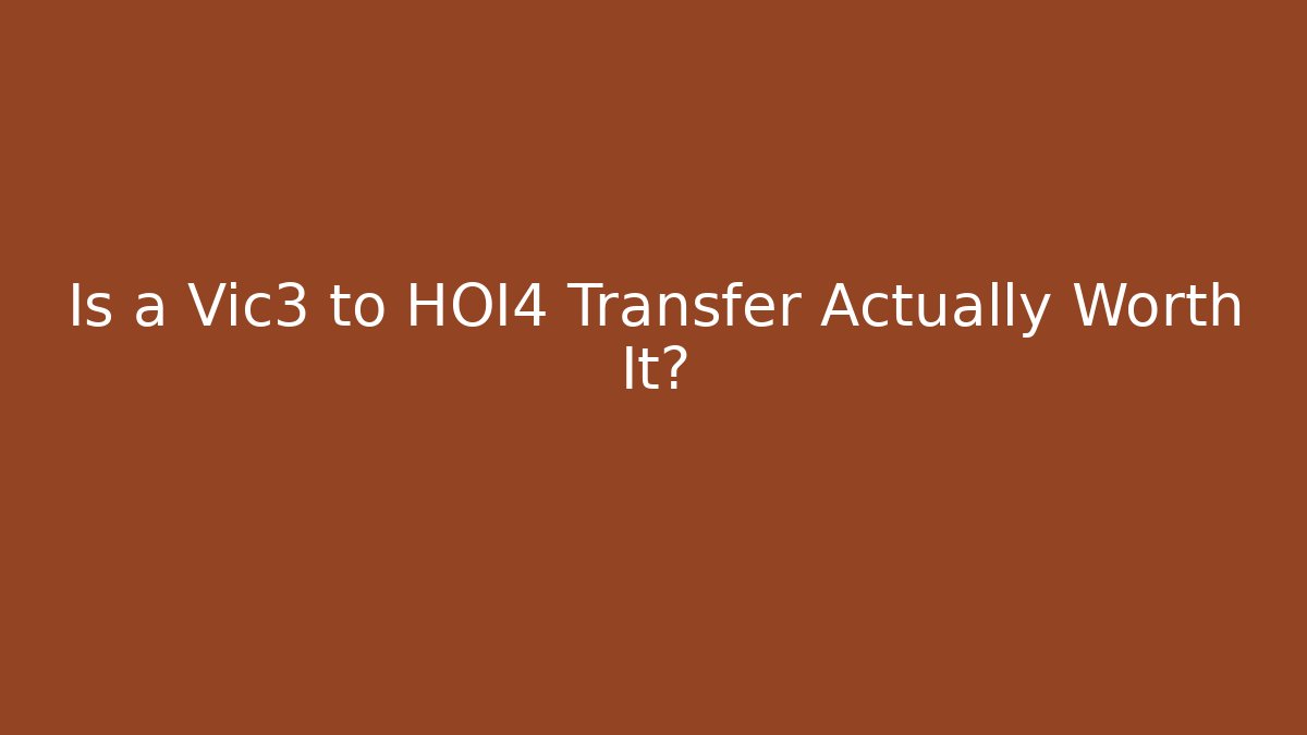 Is a Vic3 to HOI4 Transfer Actually Worth It?