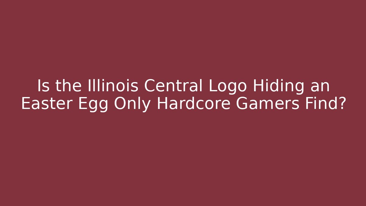 Is the Illinois Central Logo Hiding an Easter Egg Only Hardcore Gamers Find?