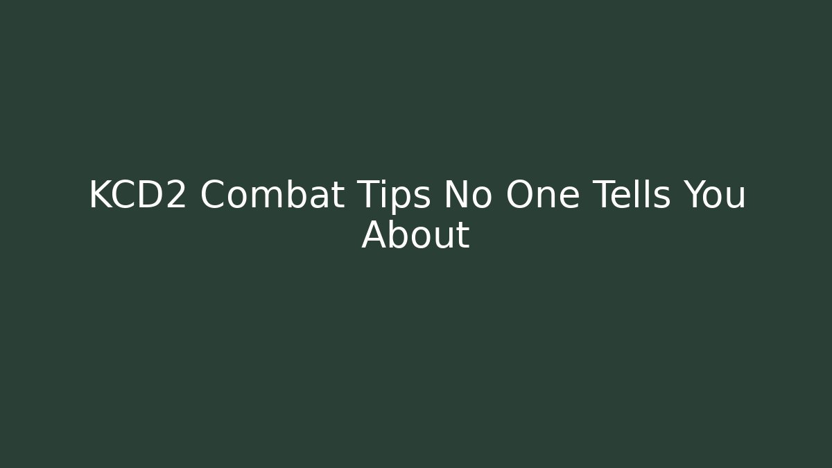 KCD2 Combat Tips No One Tells You About