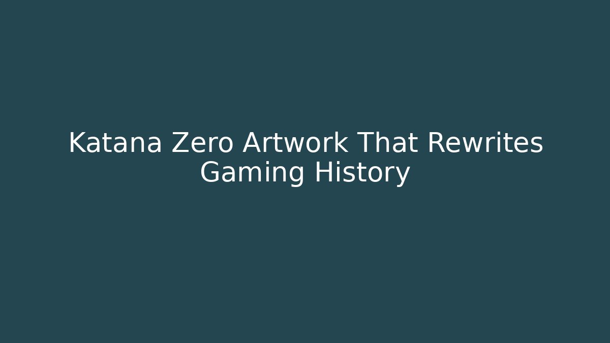 Katana Zero Artwork That Rewrites Gaming History