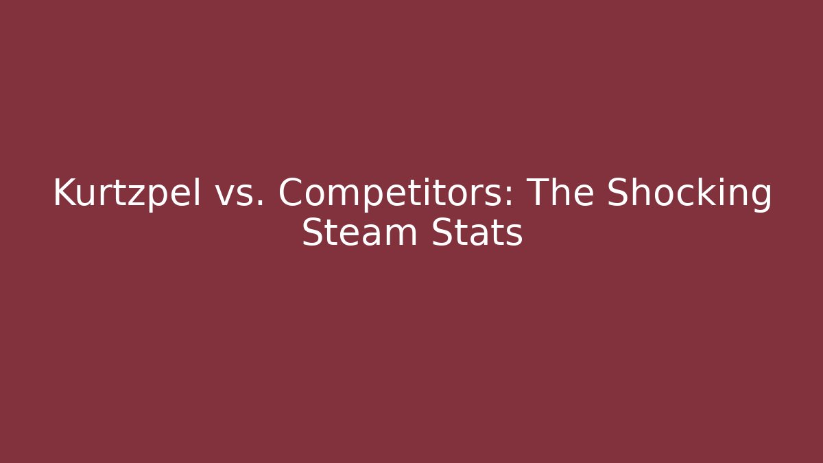 Kurtzpel vs. Competitors: The Shocking Steam Stats - Boomer Naturals