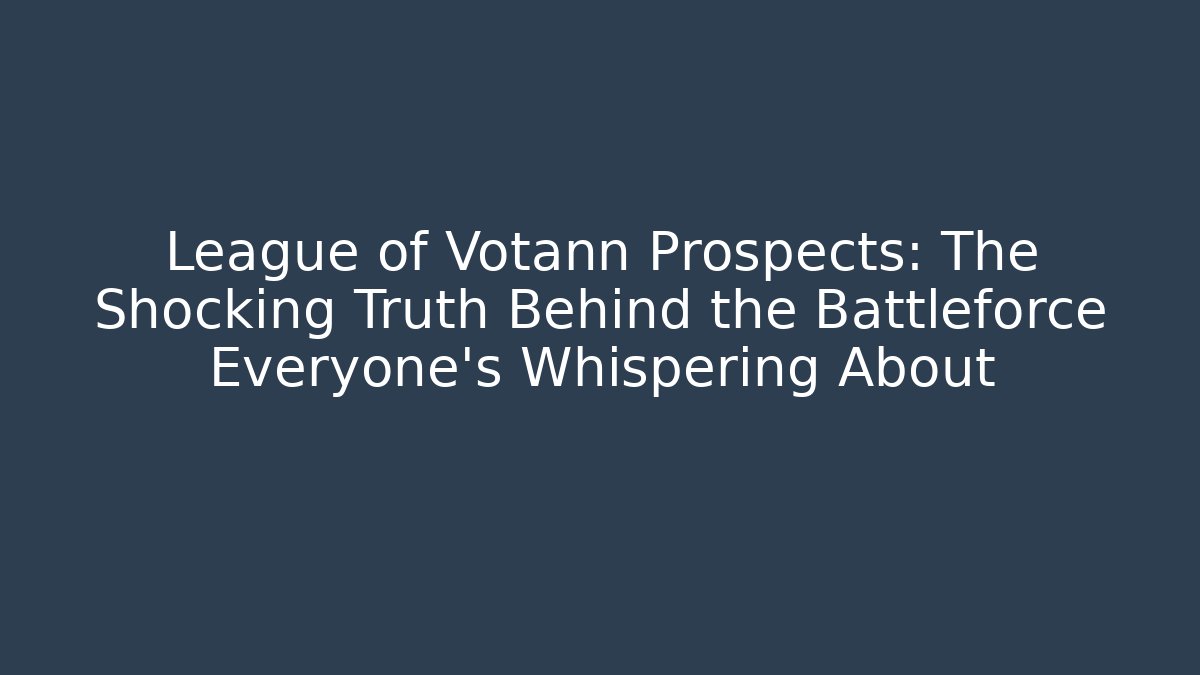 League of Votann Prospects: The Shocking Truth Behind the Battleforce Everyone's Whispering About