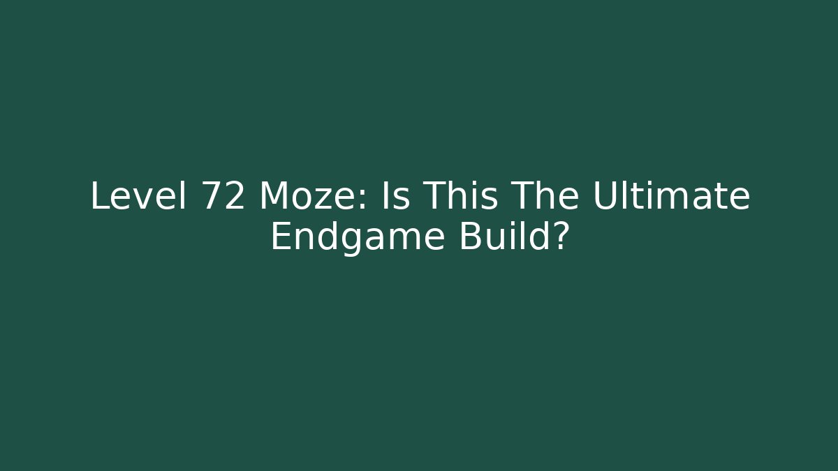 Level 72 Moze: Is This The Ultimate Endgame Build?