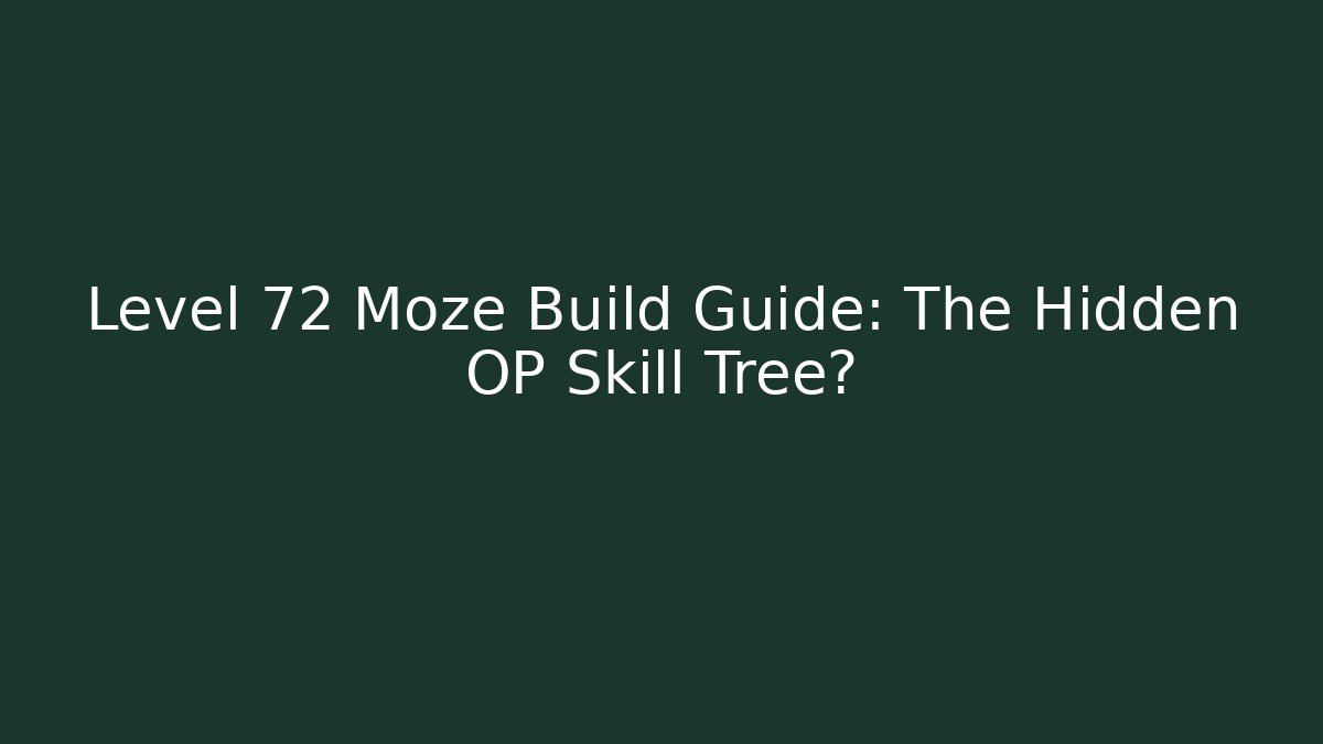 Level 72 Moze Build Guide: The Hidden OP Skill Tree?