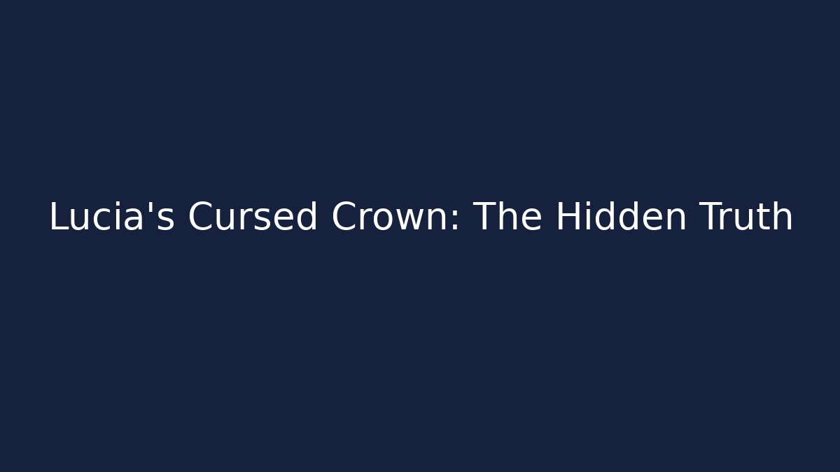 Lucia's Cursed Crown: The Hidden Truth