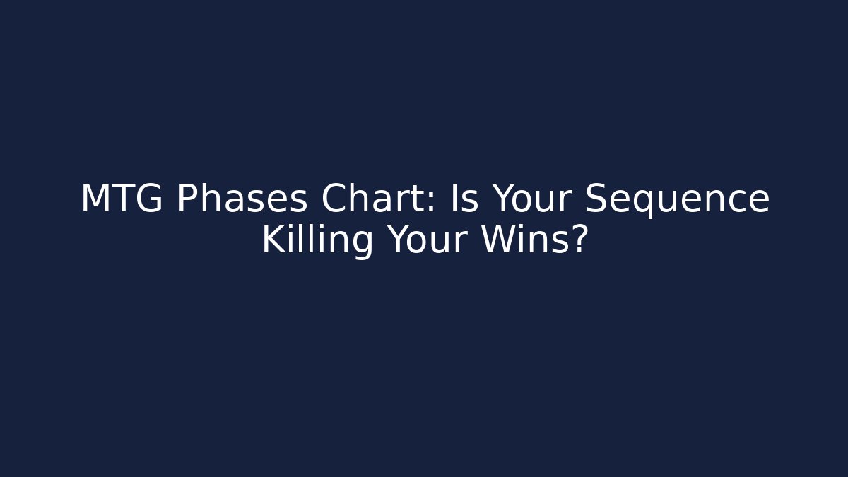 MTG Phases Chart: Is Your Sequence Killing Your Wins?