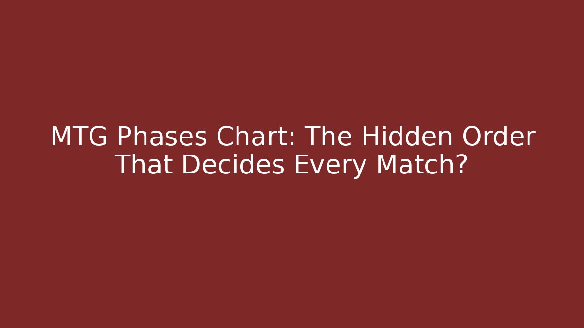 MTG Phases Chart: The Hidden Order That Decides Every Match?