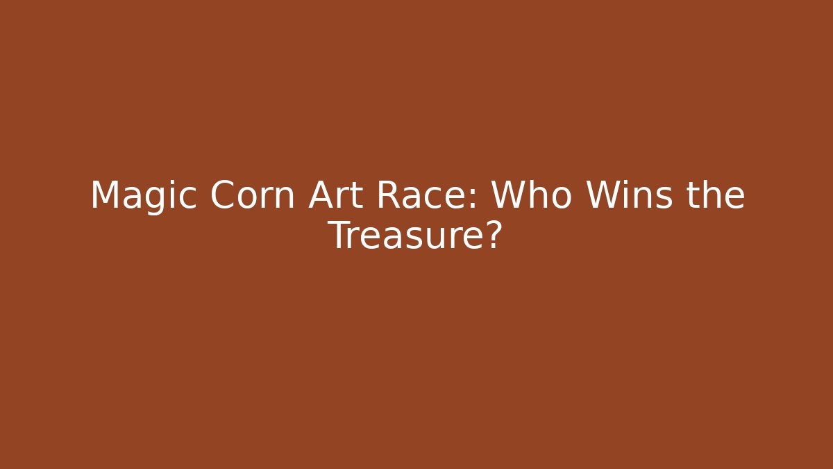 Magic Corn Art Race: Who Wins the Treasure?