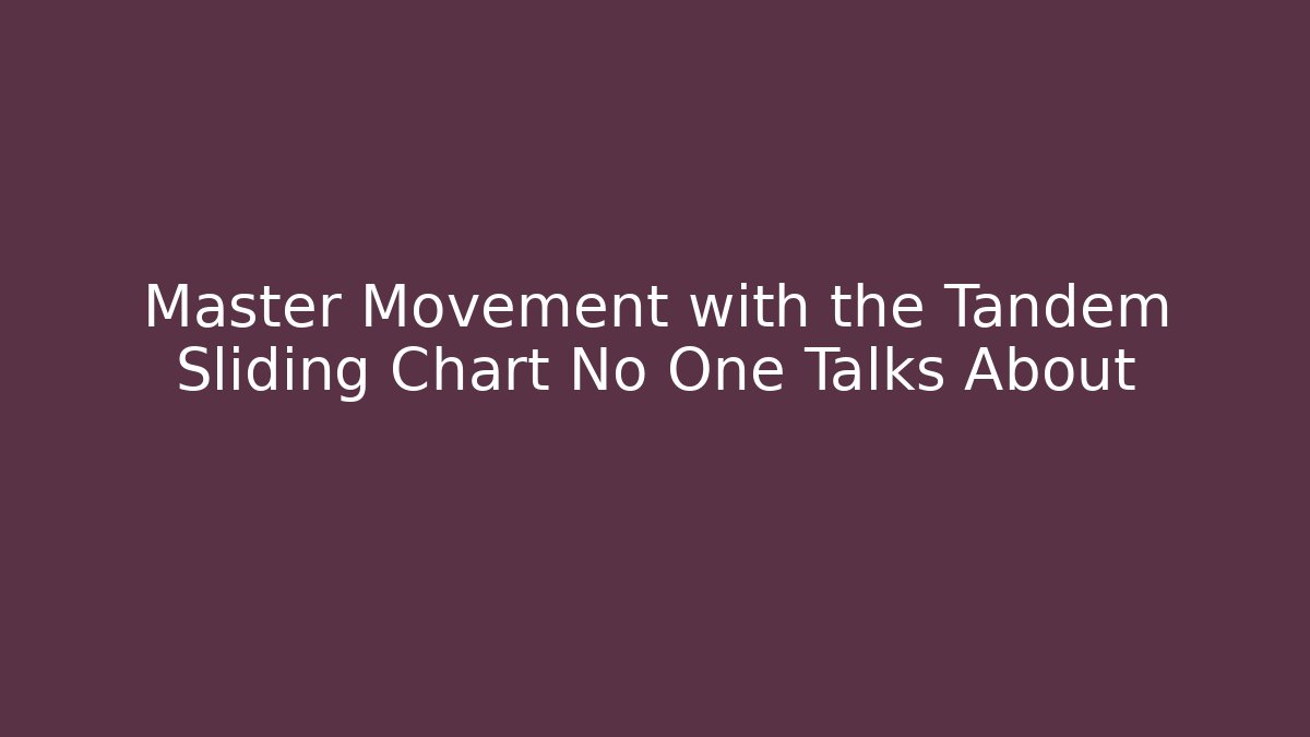 Master Movement with the Tandem Sliding Chart No One Talks About