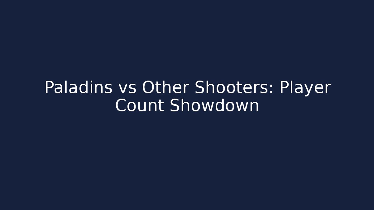 Paladins vs Other Shooters: Player Count Showdown