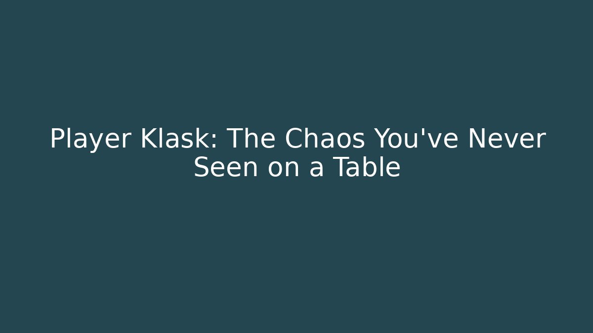 Player Klask: The Chaos You've Never Seen on a Table
