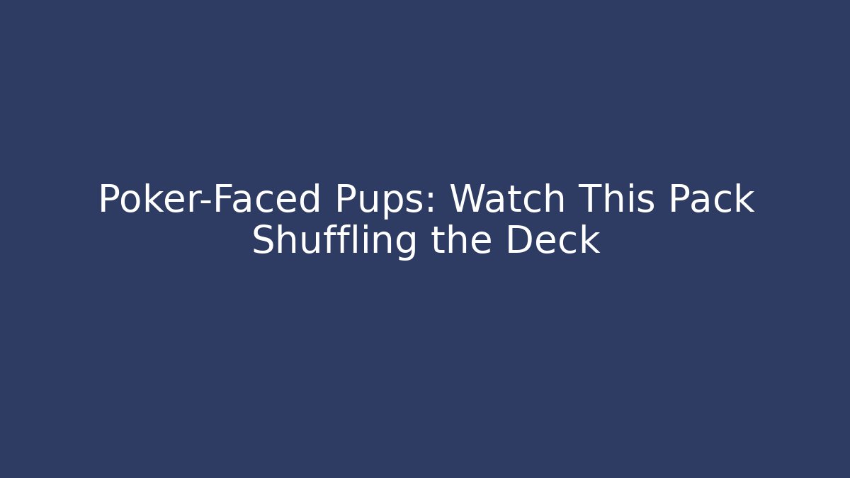Poker-Faced Pups: Watch This Pack Shuffling the Deck
