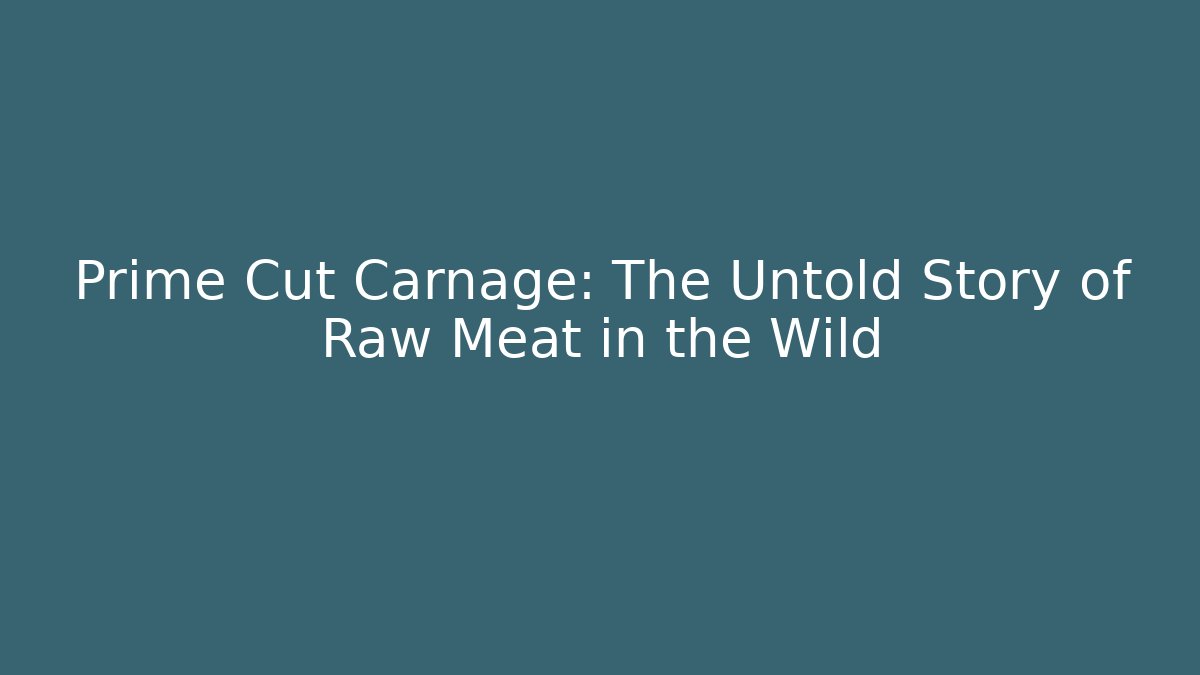 Prime Cut Carnage: The Untold Story of Raw Meat in the Wild