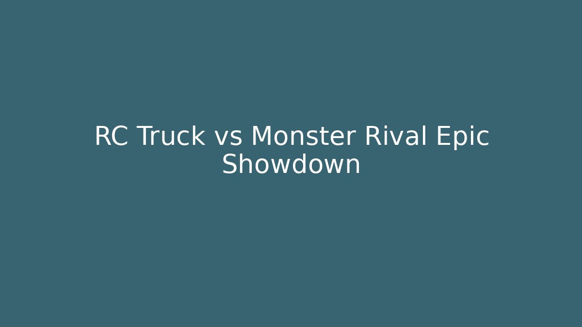 RC Truck vs Monster Rival Epic Showdown