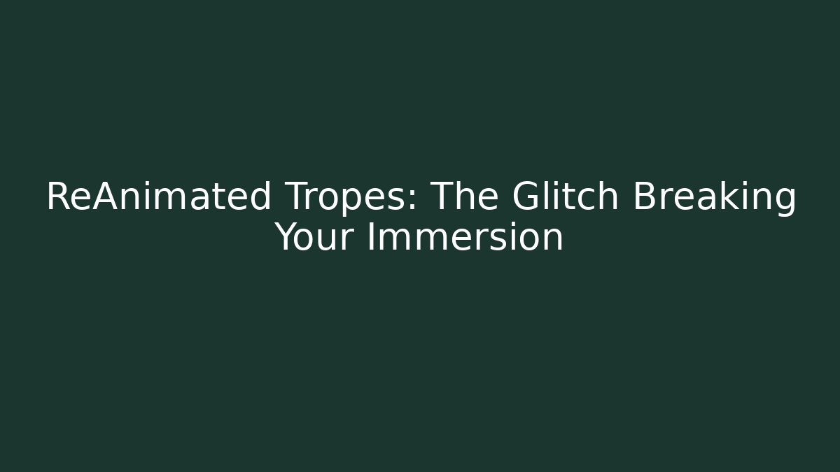 ReAnimated Tropes: The Glitch Breaking Your Immersion