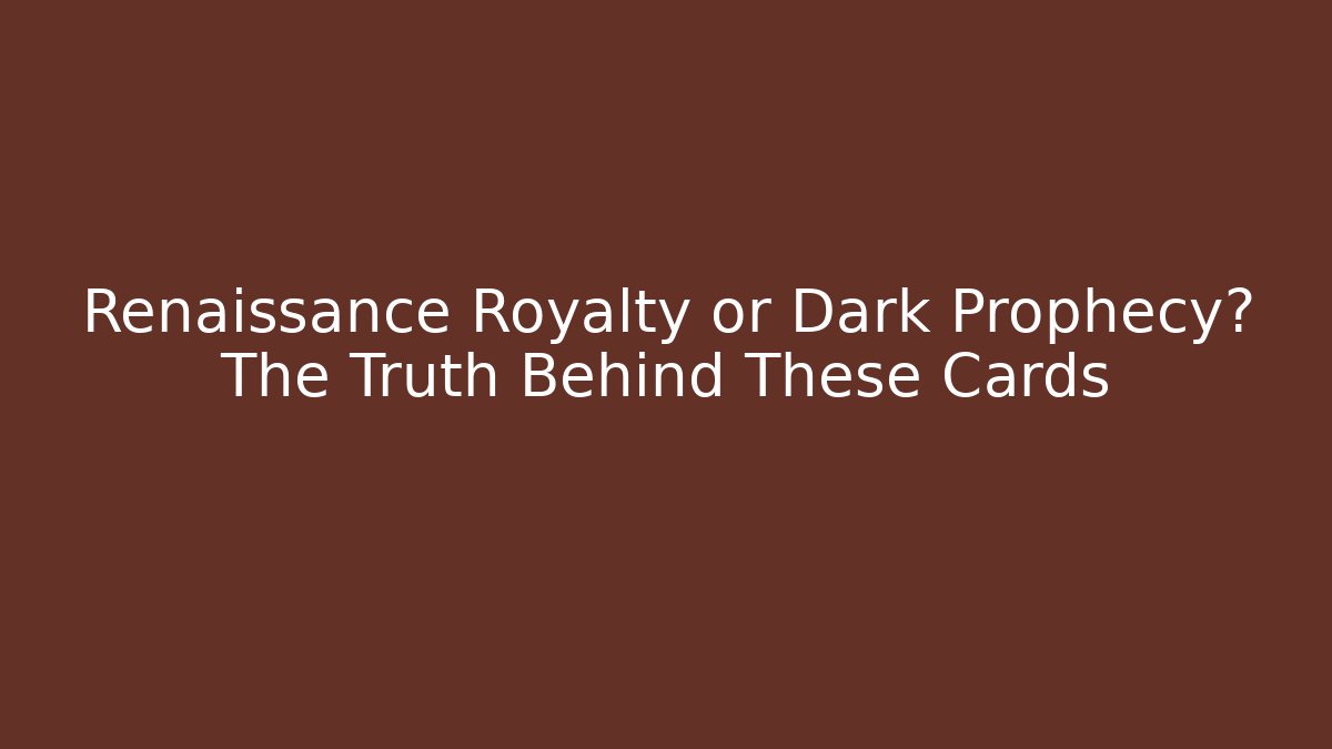 Renaissance Royalty or Dark Prophecy? The Truth Behind These Cards