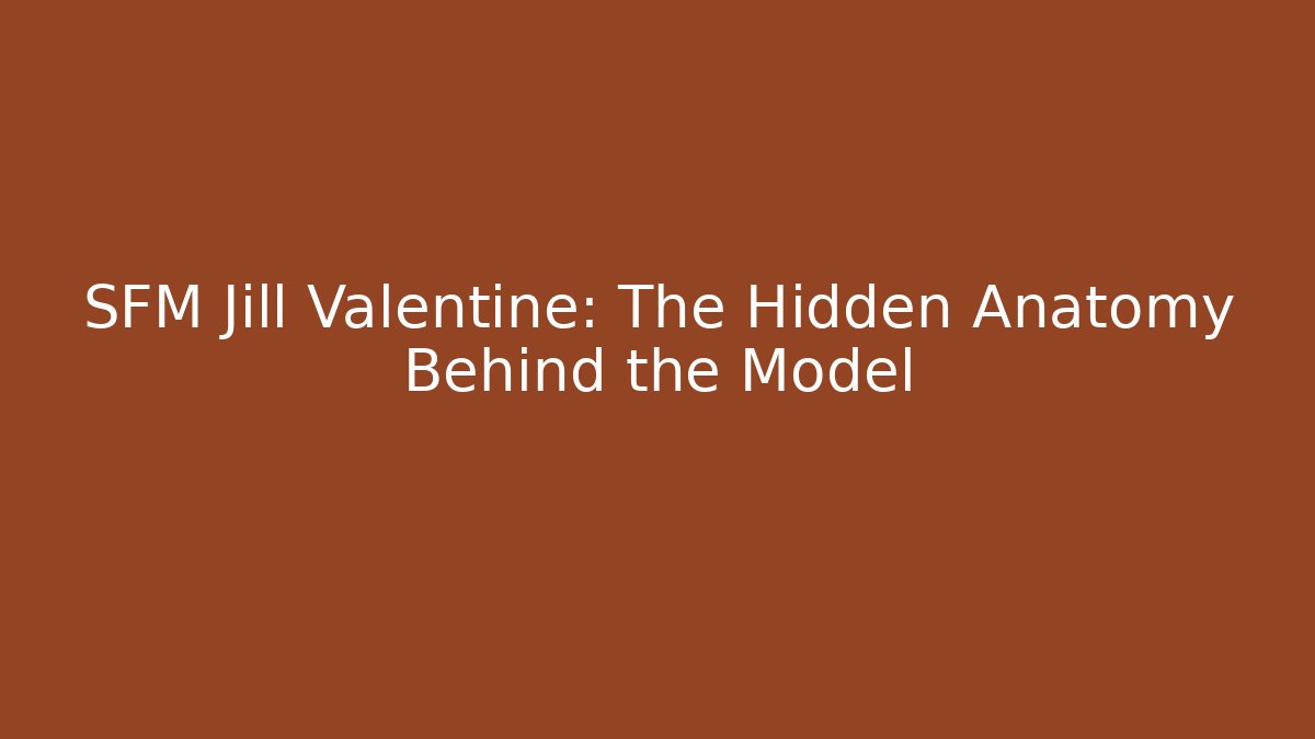 SFM Jill Valentine: The Hidden Anatomy Behind the Model