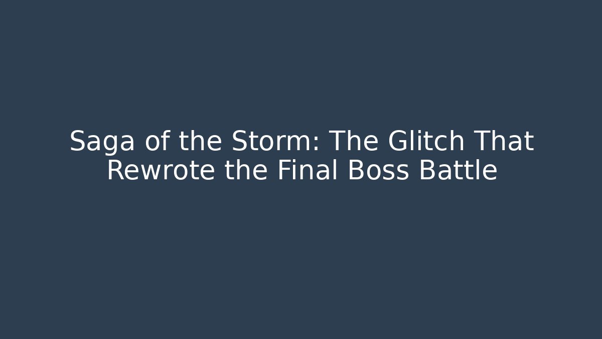 Saga of the Storm: The Glitch That Rewrote the Final Boss Battle